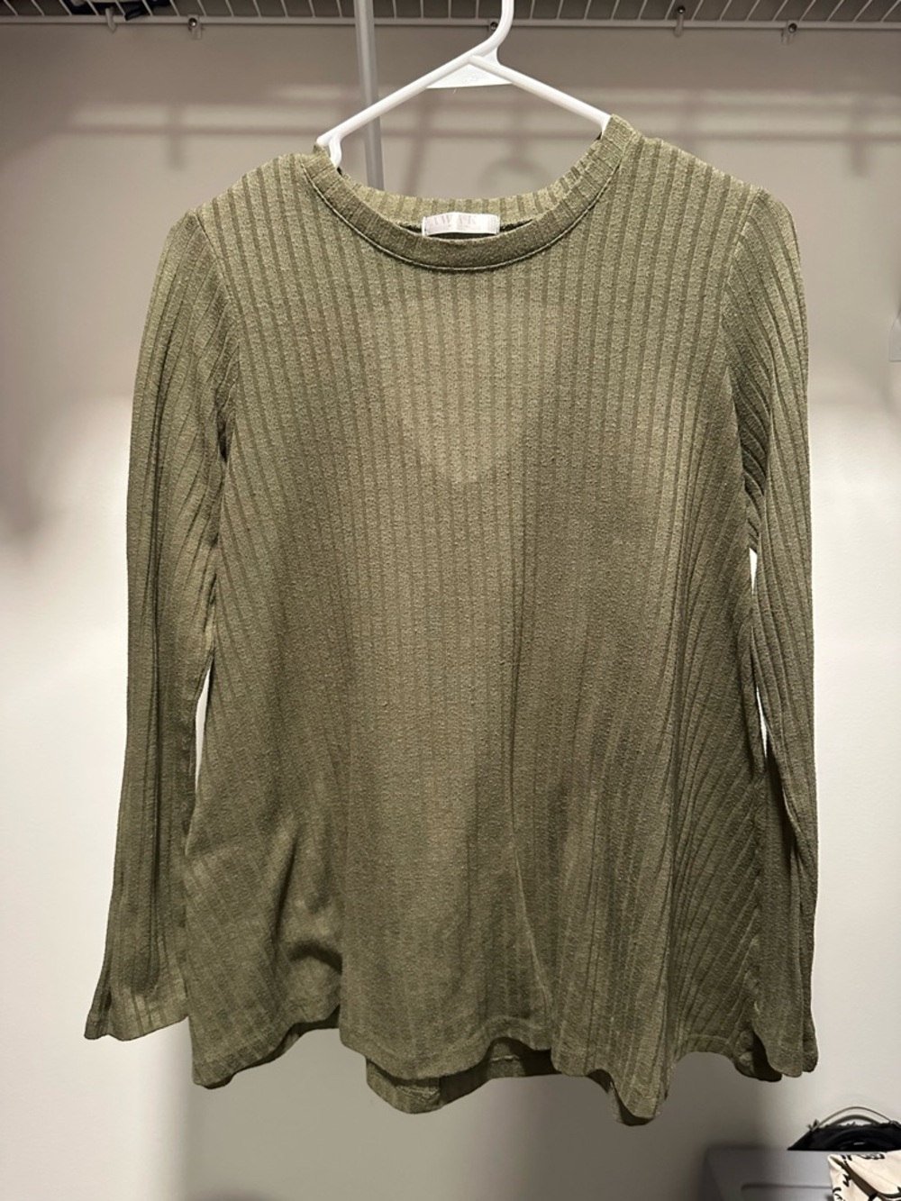 Awake Olive Ribbed Long-Sleeve Tee